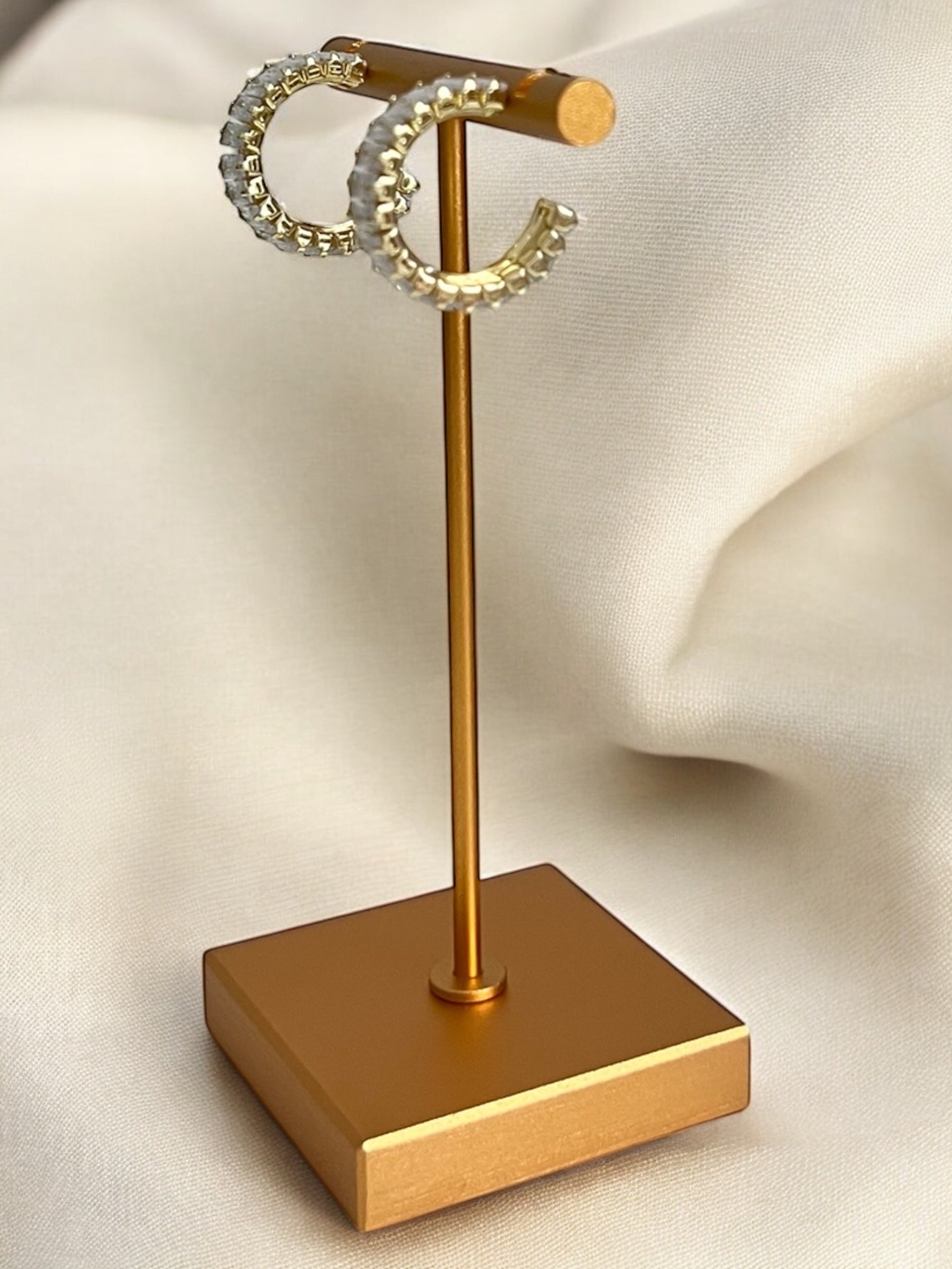 Earrings - Tennis Hoops Gold