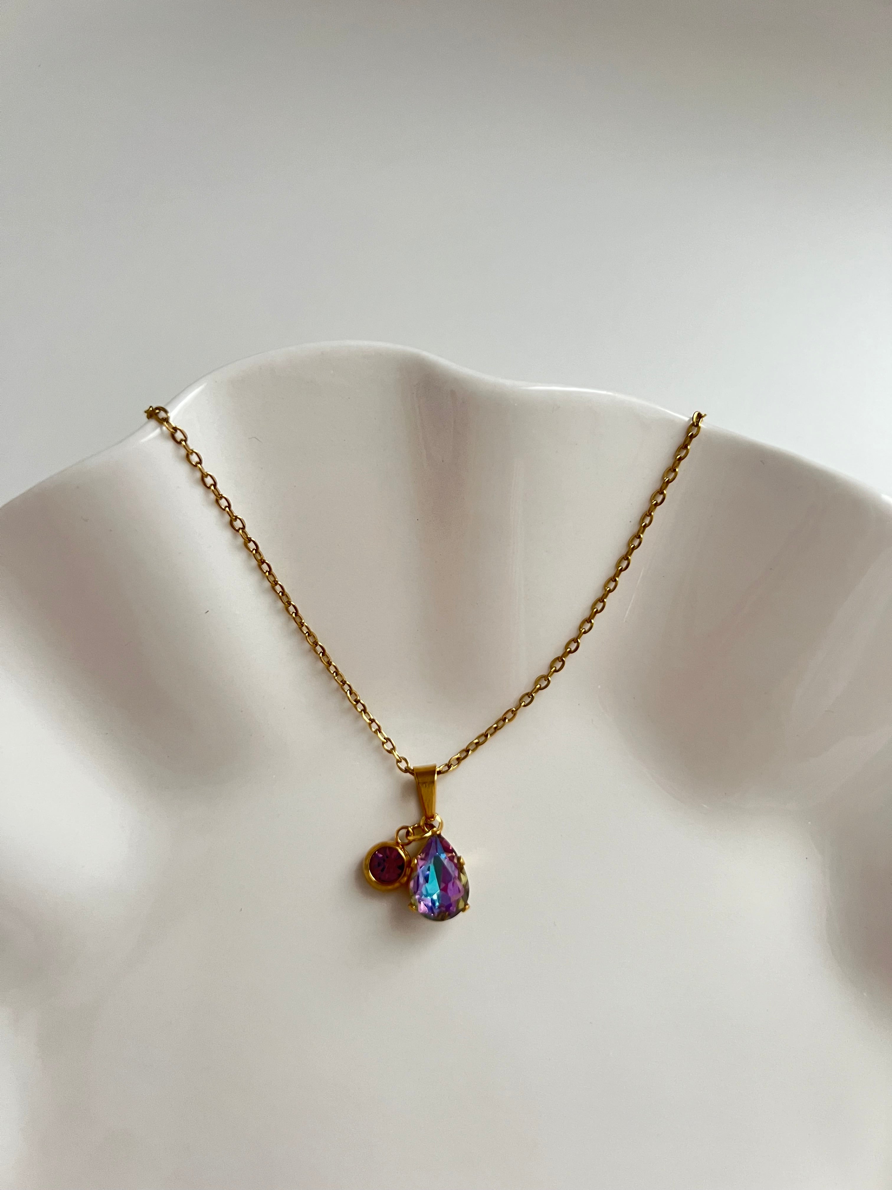 Necklace - Passion Drop Purple