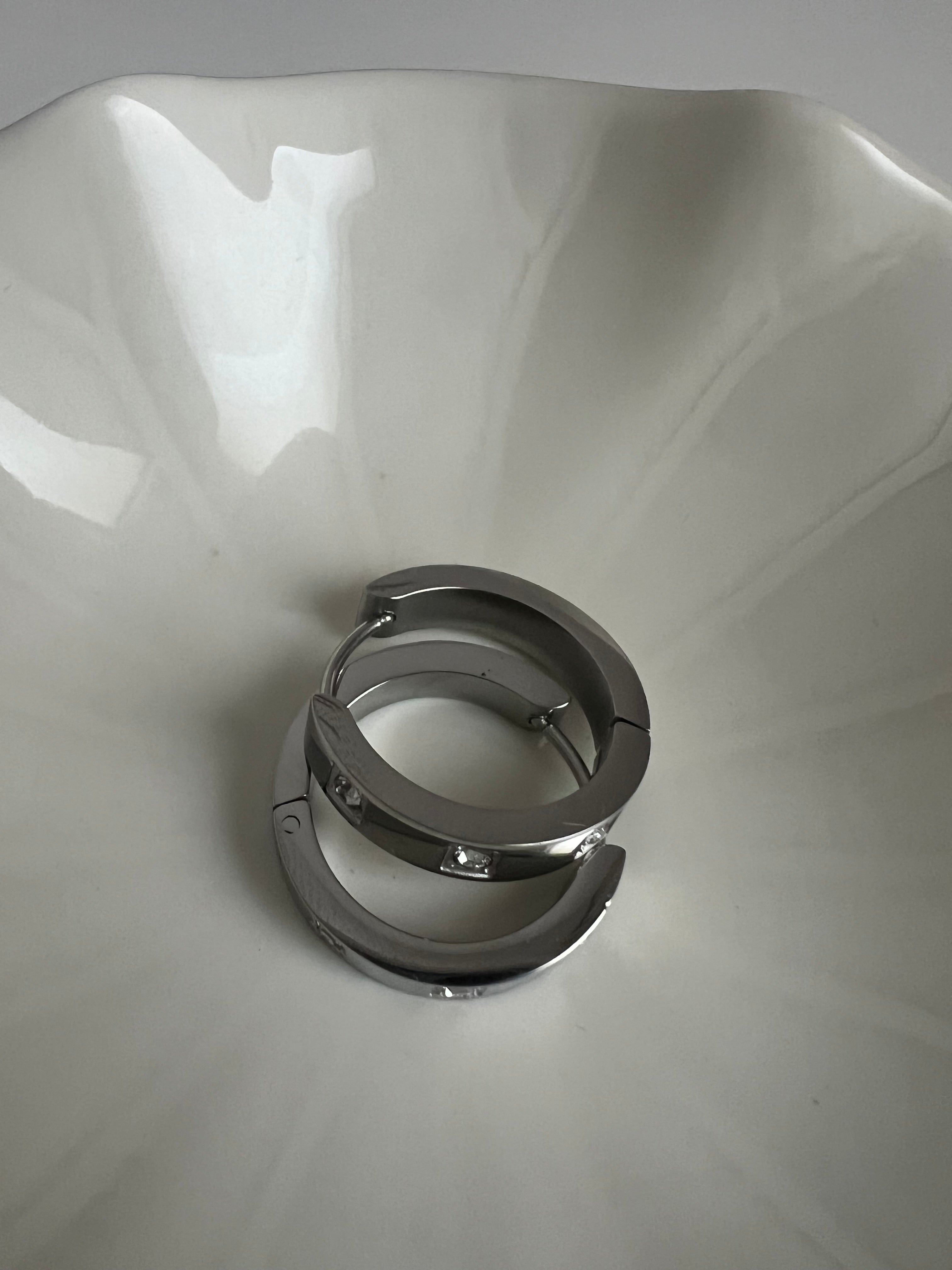 Earrings - Bella Hoops Silver