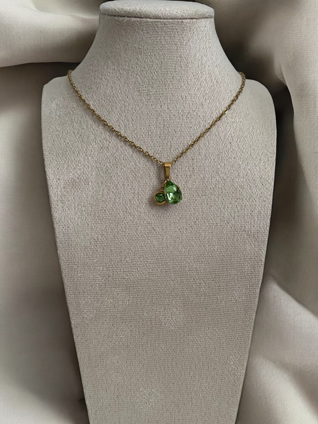Necklace - Passion Drop Light Green
