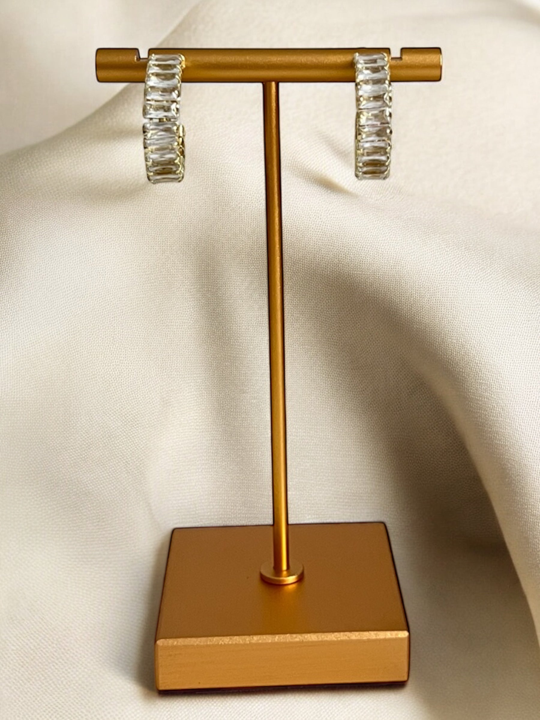 Earrings - Tennis Hoops Gold