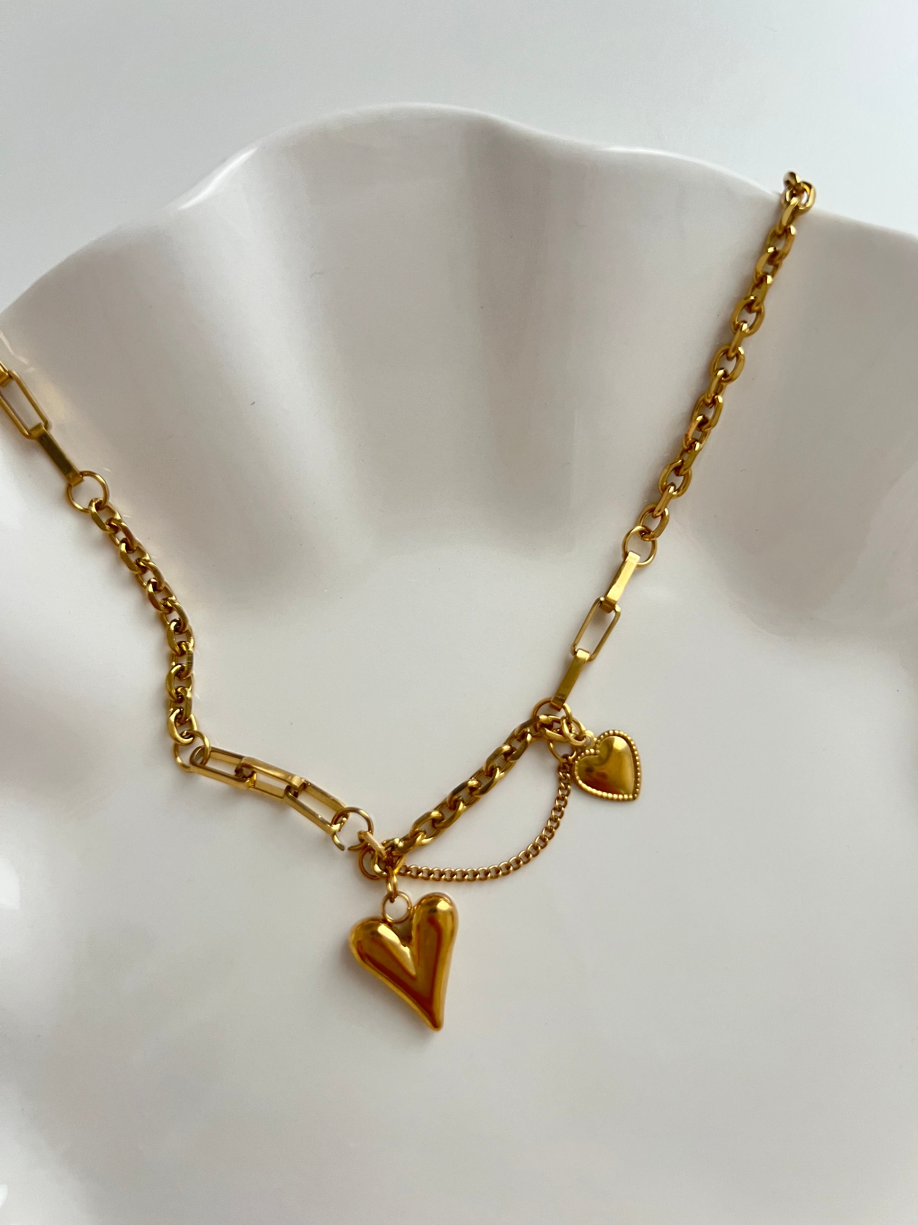 Necklace - Duo Heart