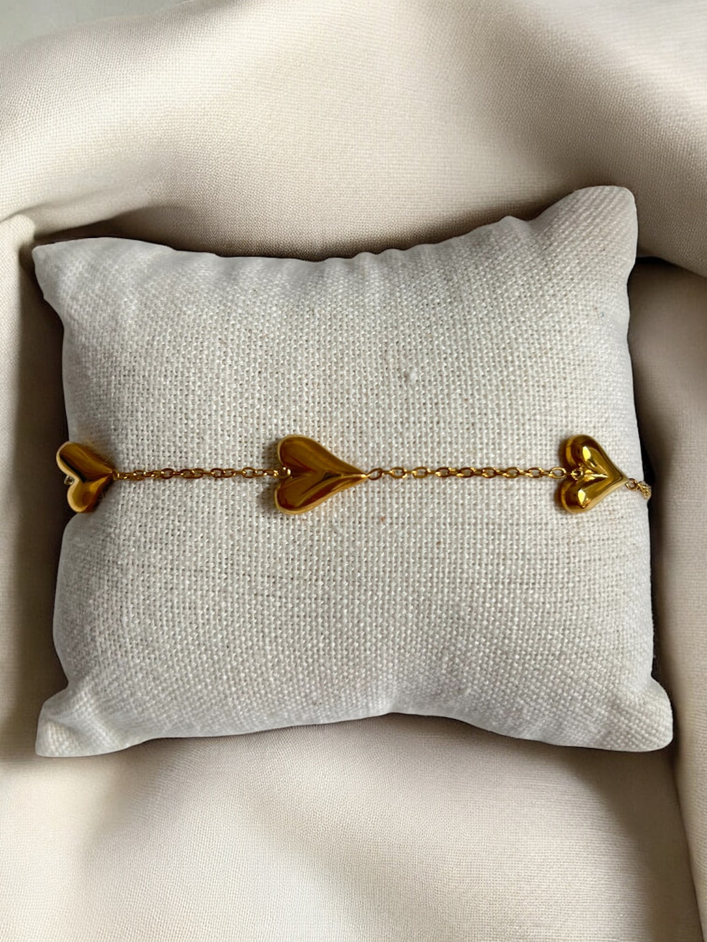 Bracelet - Heart Trio Gold