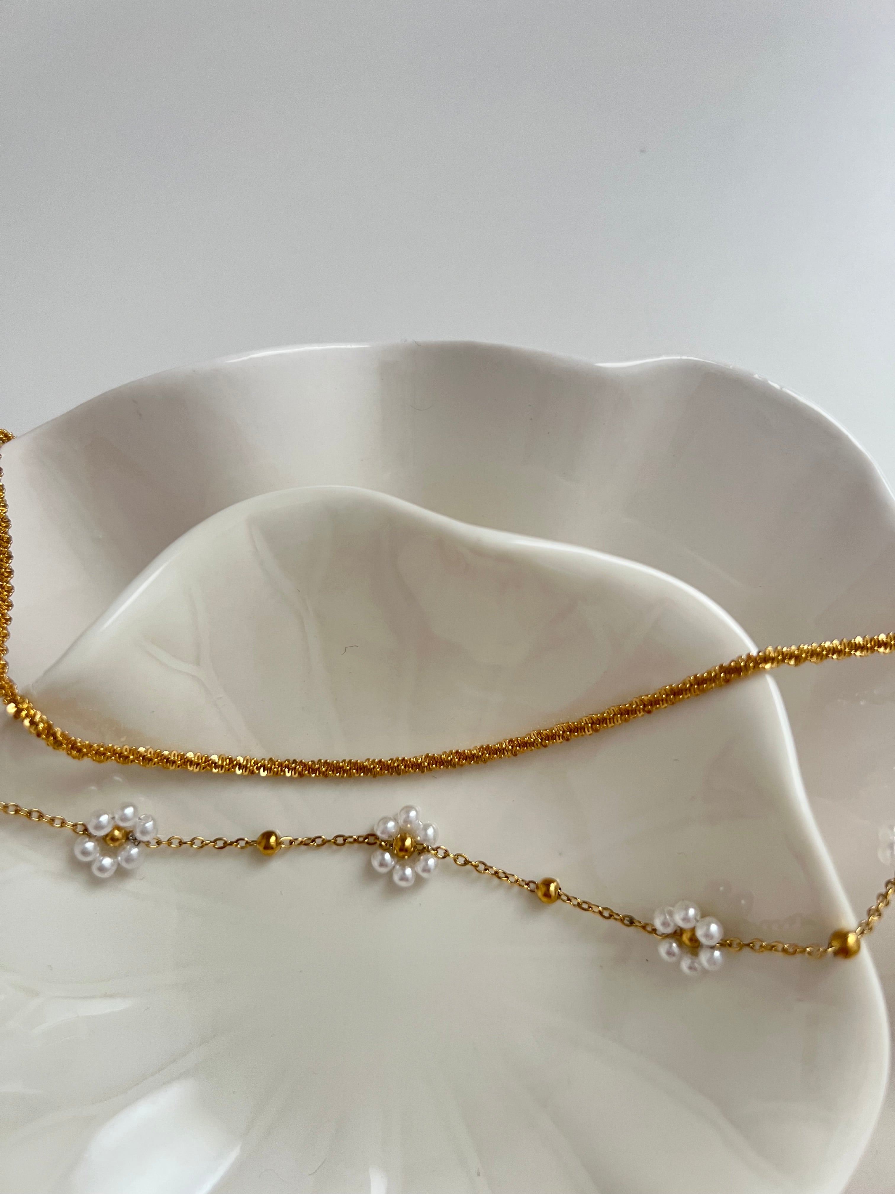 Anklet Set - Pearly Gold