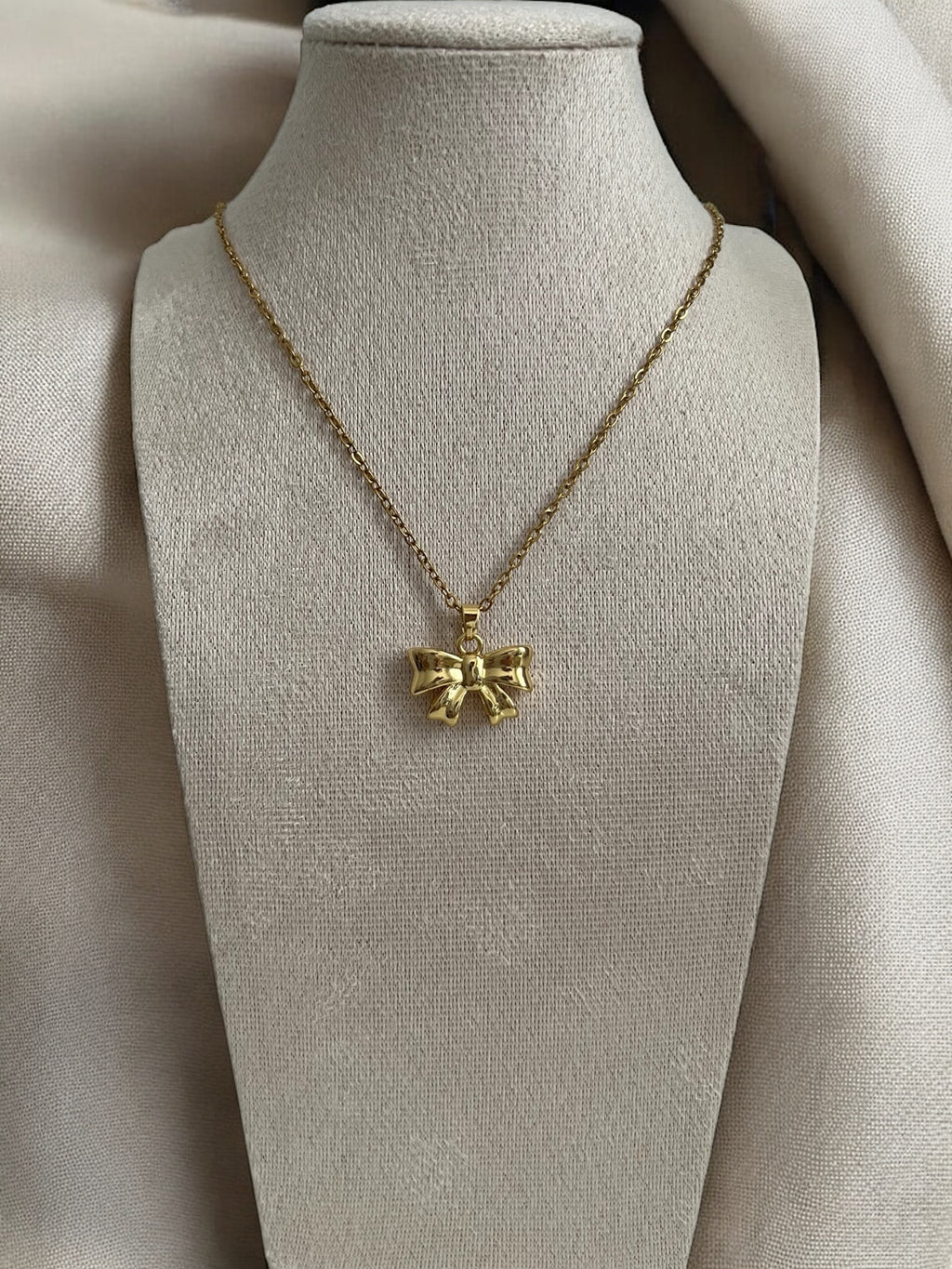 Necklace - Golden Bow