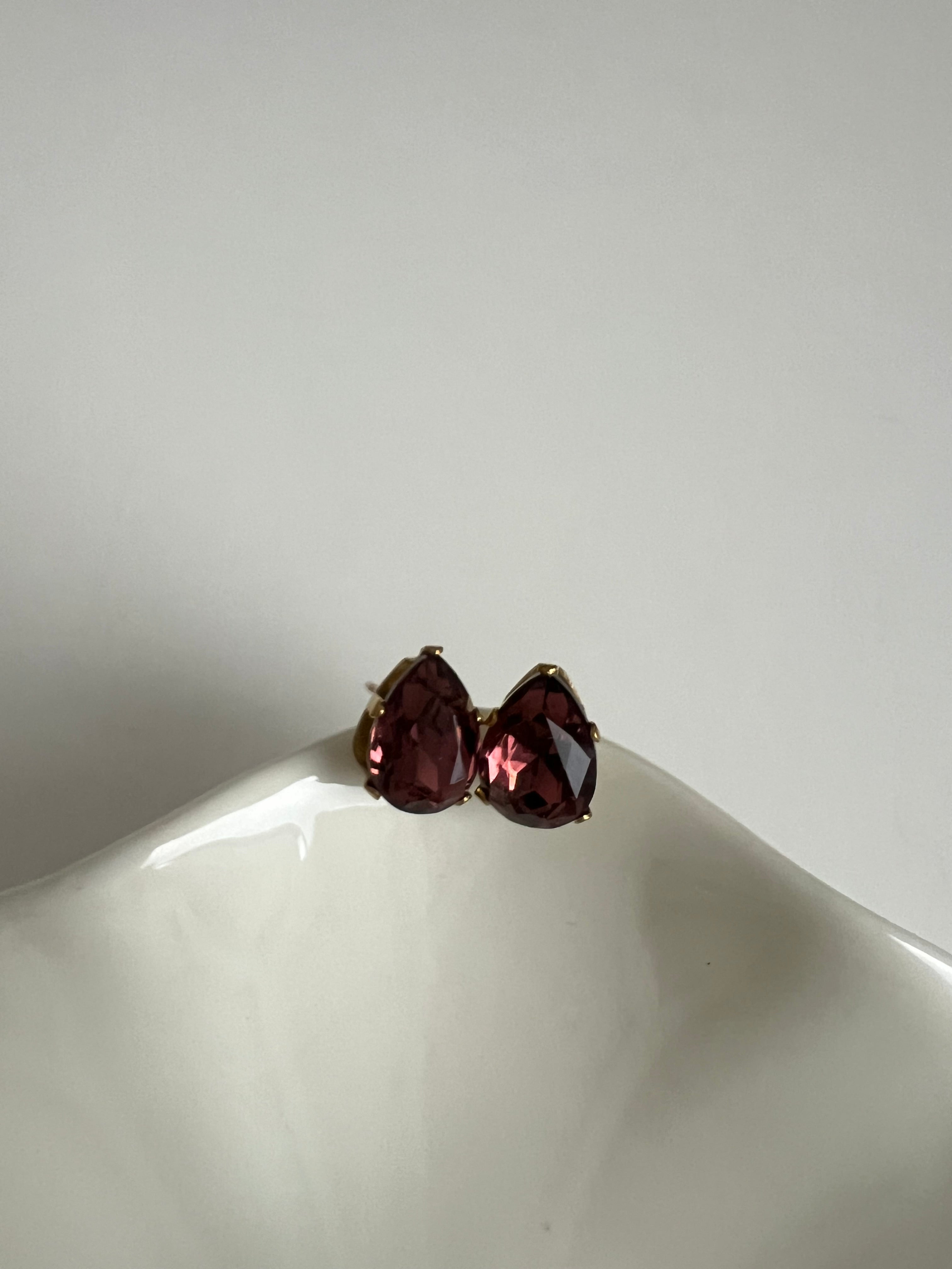 Earrings - Passion Drop Maroon