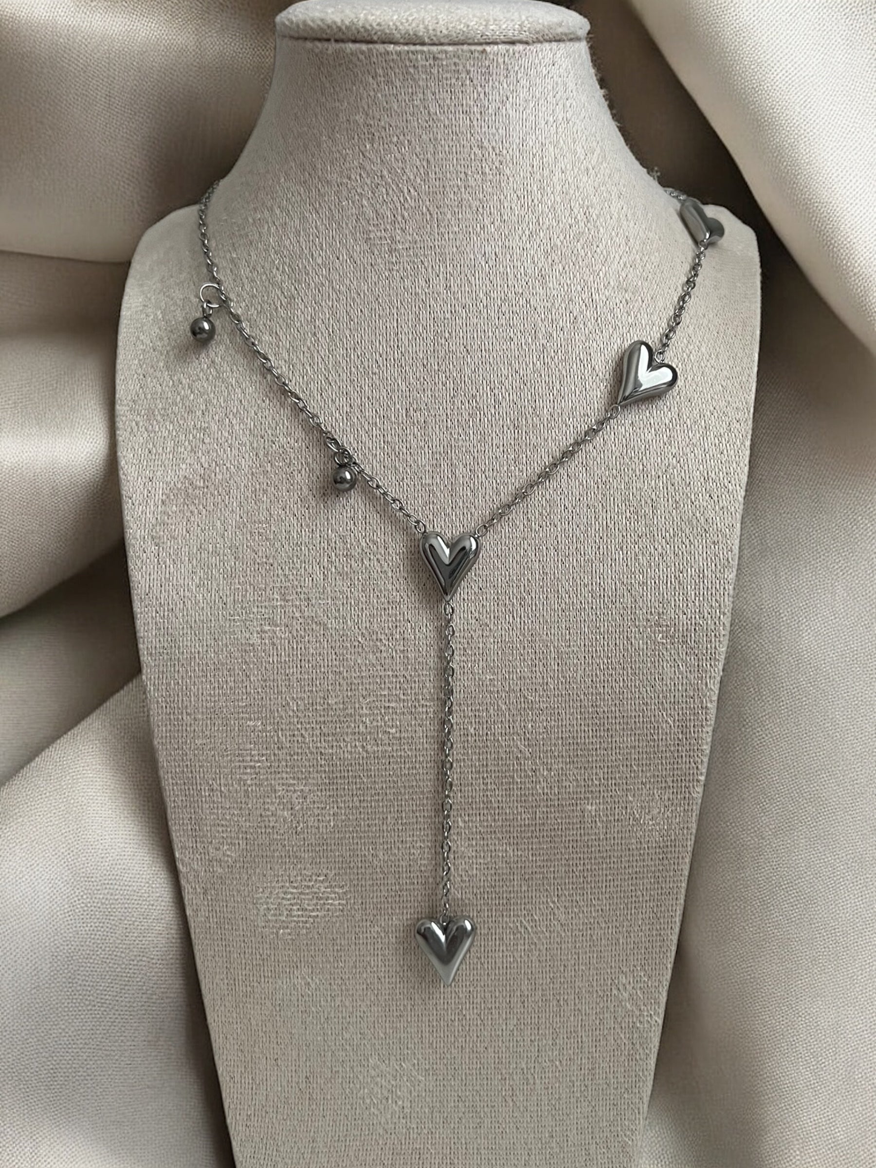 Necklace - Love Drop Silver