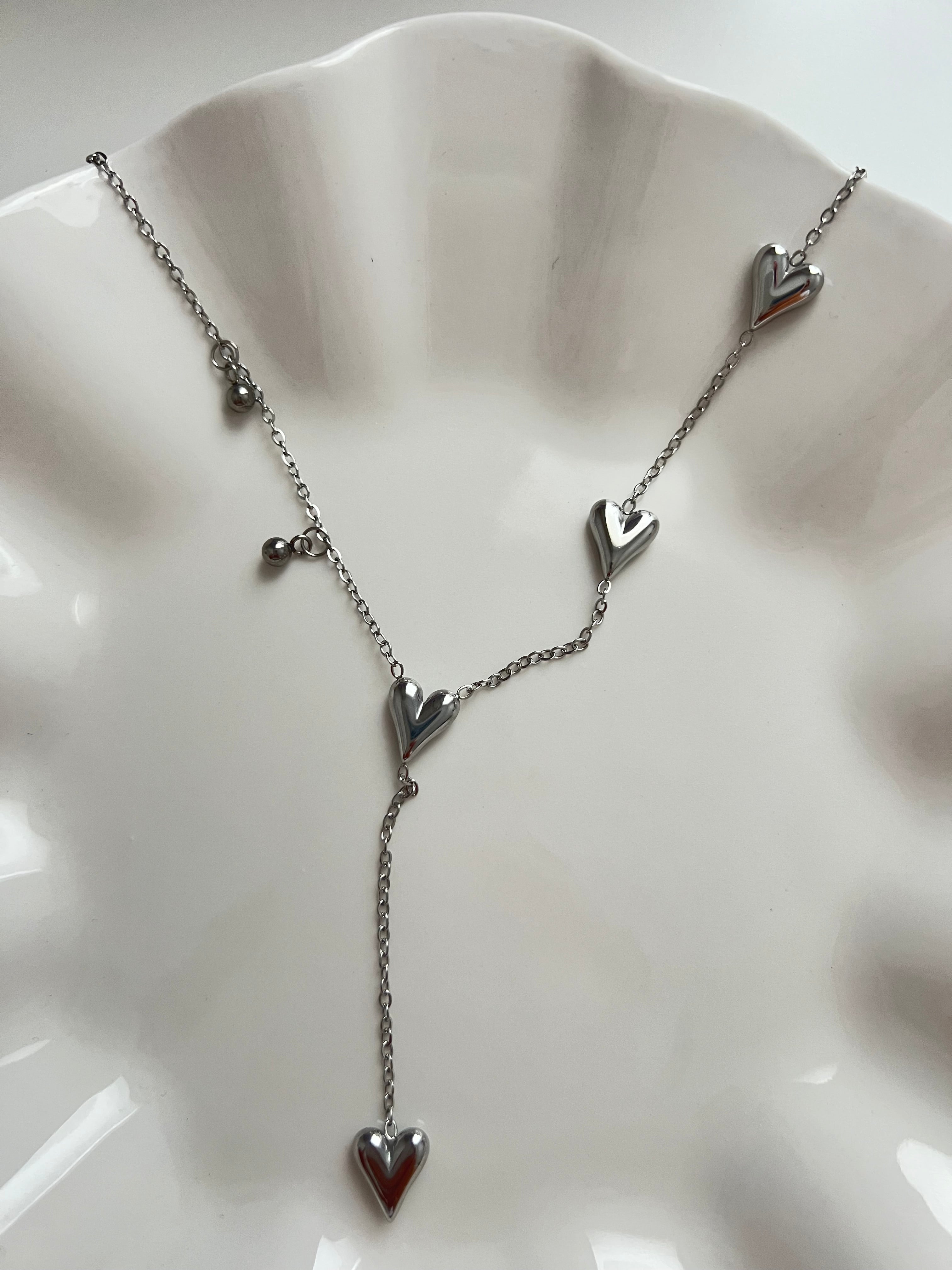 Necklace - Love Drop Silver