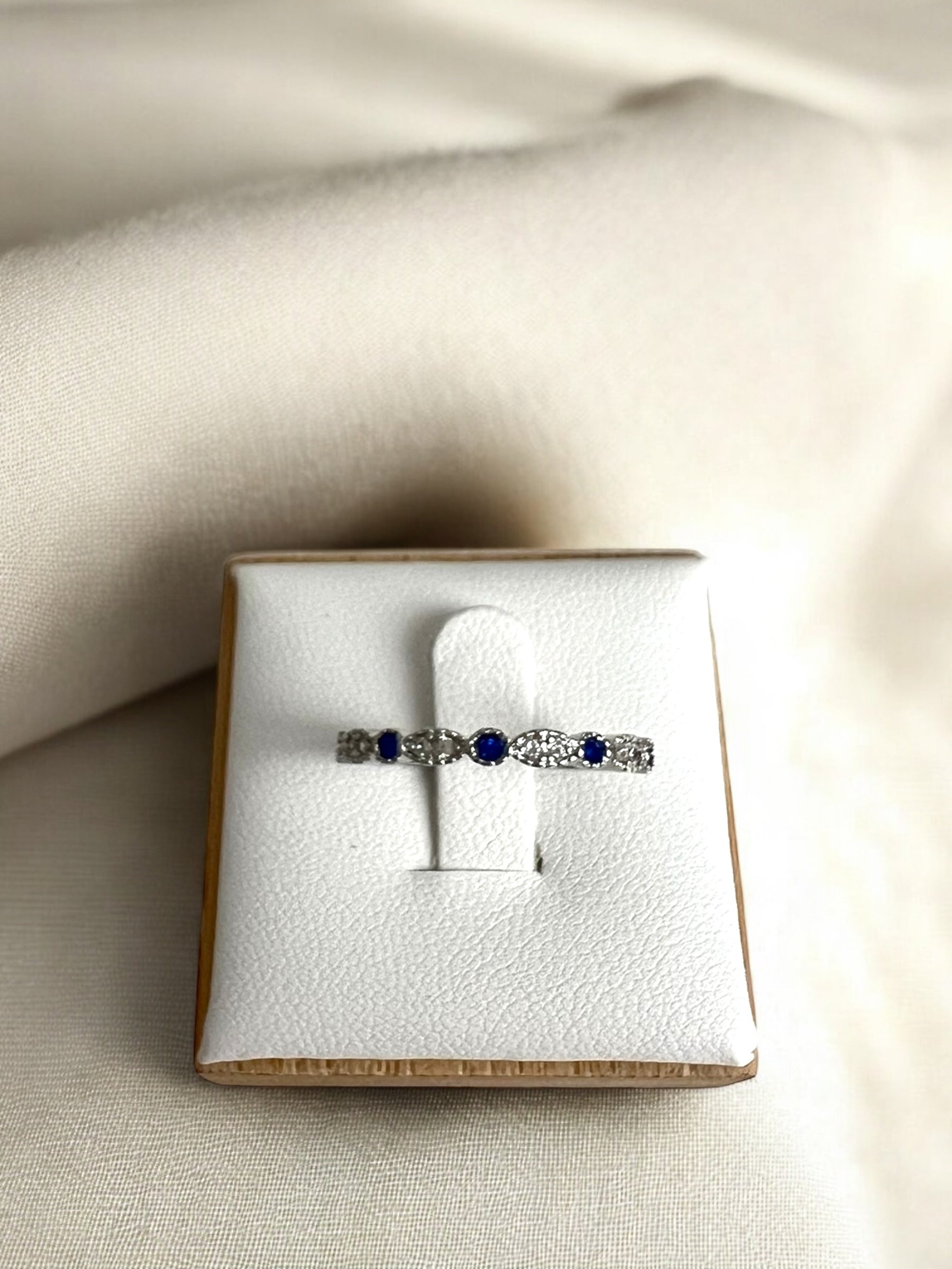 Ring - Sapphire Band - 925 Sterling Silver